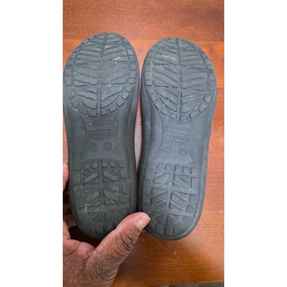 Crocs Black Women's Slip-On Flat Rubber Shoes Size 8 - Picture 8 of 10